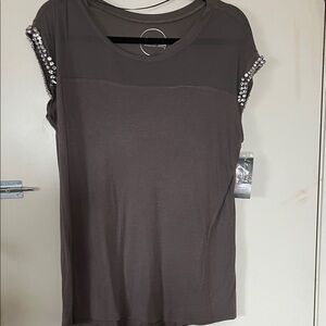 Embellished Gray Women's Top